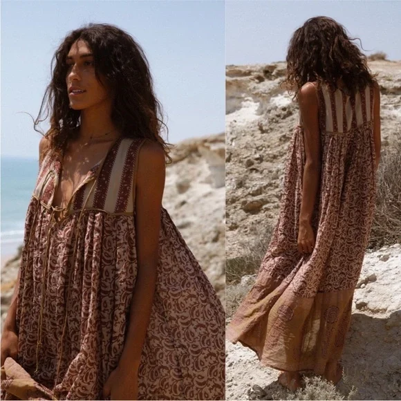 Daughters of India Maxi Dress - Brown and Purple - Picture 10 of 10